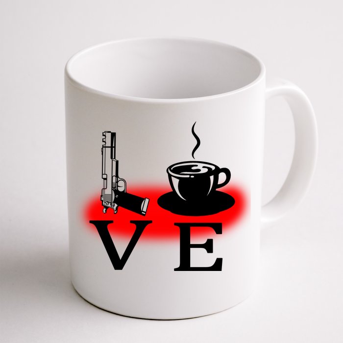 Love Coffee And Guns Front & Back Coffee Mug