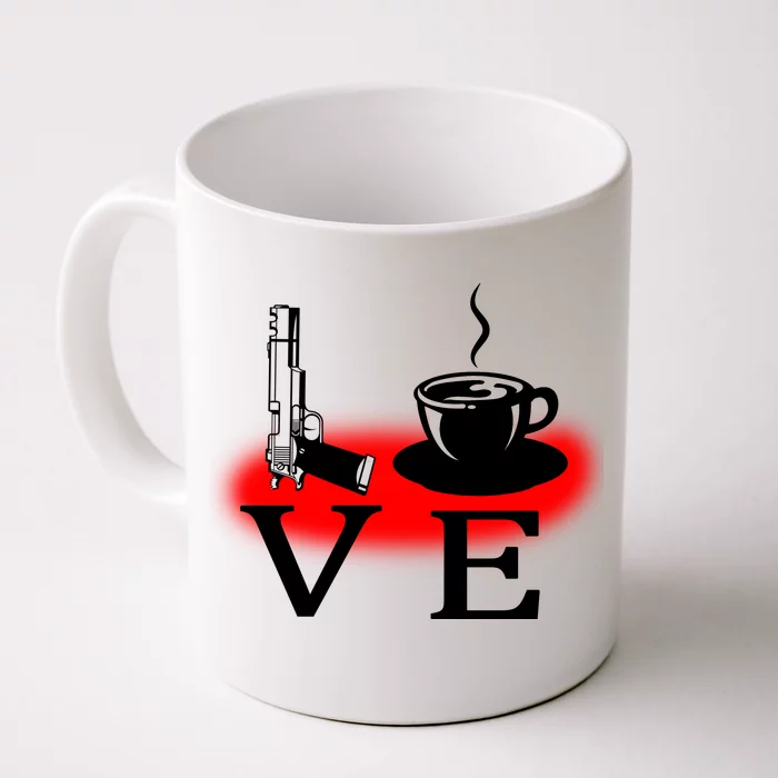 Love Coffee And Guns Front & Back Coffee Mug