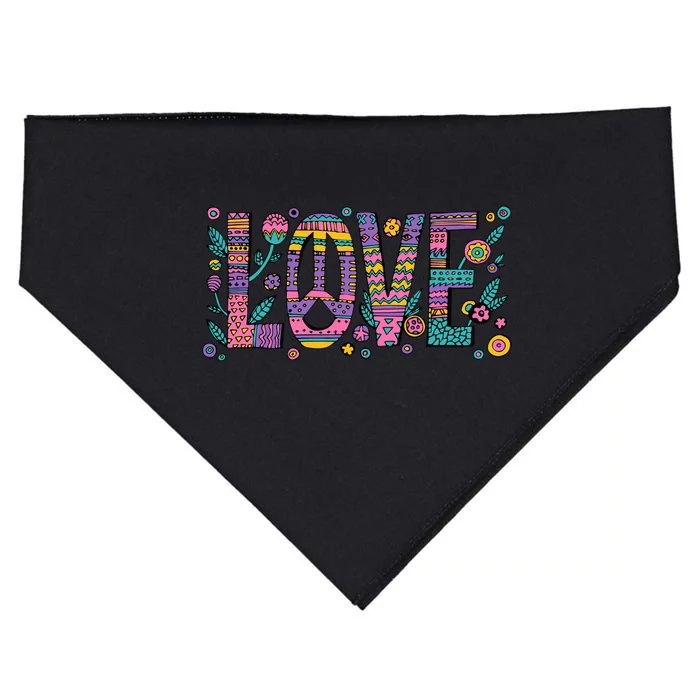 Love Crazy Wild Pattern USA-Made Doggie Bandana