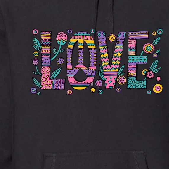 Love Crazy Wild Pattern Premium Hoodie