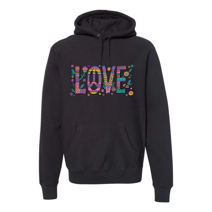 Love Crazy Wild Pattern Premium Hoodie