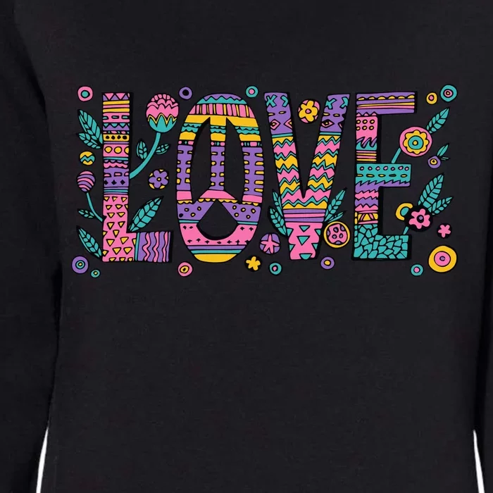 Love Crazy Wild Pattern Womens California Wash Sweatshirt