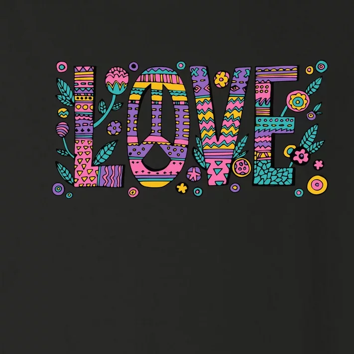 Love Crazy Wild Pattern Toddler Long Sleeve Shirt