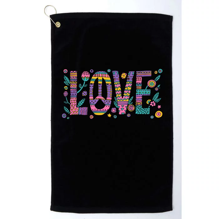 Love Crazy Wild Pattern Platinum Collection Golf Towel