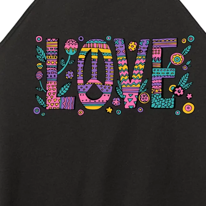 Love Crazy Wild Pattern Women’s Perfect Tri Rocker Tank