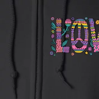 Love Crazy Wild Pattern Full Zip Hoodie