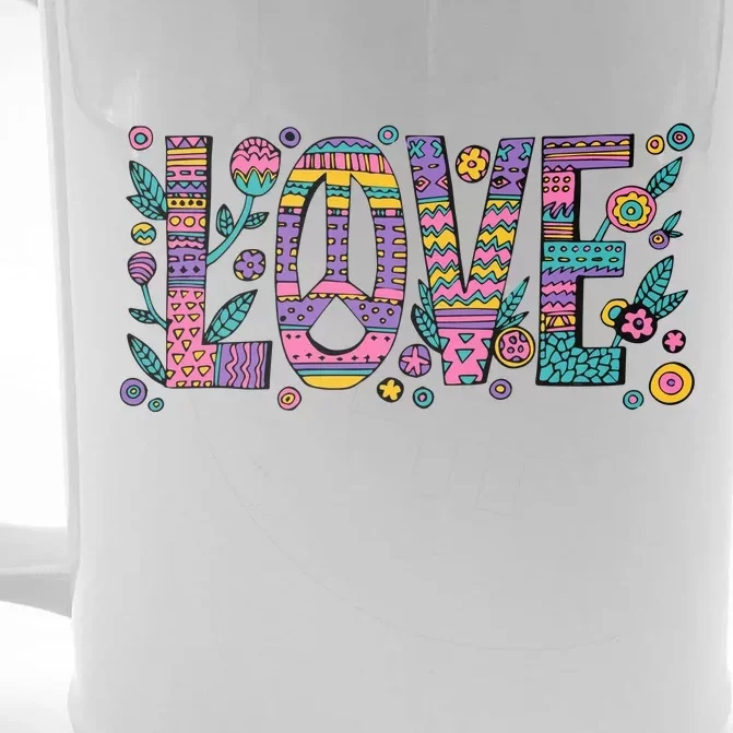 Love Crazy Wild Pattern Front & Back Beer Stein