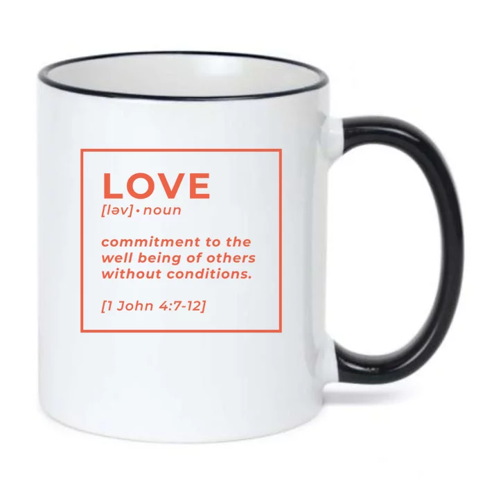 Love Definition John 4:7-12 Black Color Changing Mug