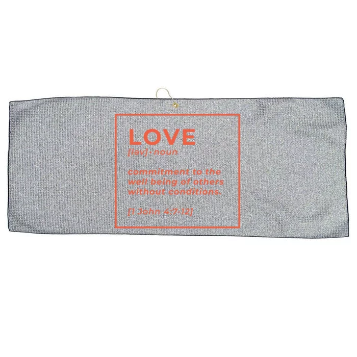 Love Definition John 4:7-12 Large Microfiber Waffle Golf Towel