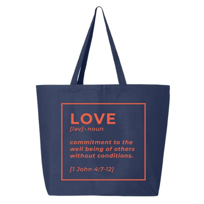 Love Definition John 4:7-12 25L Jumbo Tote