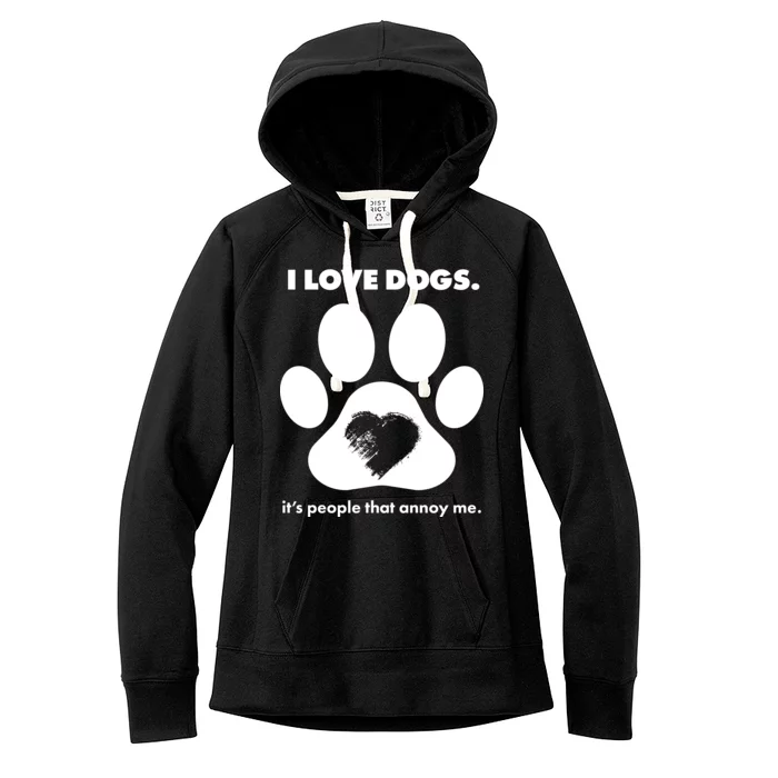 Love Dogs Hate People Women's Fleece Hoodie