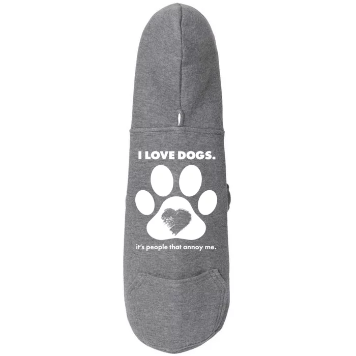 Love Dogs Hate People Doggie 3-End Fleece Hoodie