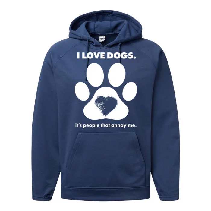 Love Dogs Hate People Performance Fleece Hoodie