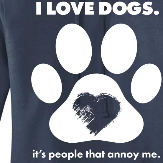 Love Dogs Hate People Women's Pullover Hoodie