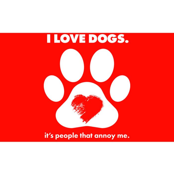 Love Dogs Hate People Bumper Sticker