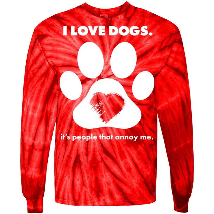 Love Dogs Hate People Tie-Dye Long Sleeve Shirt