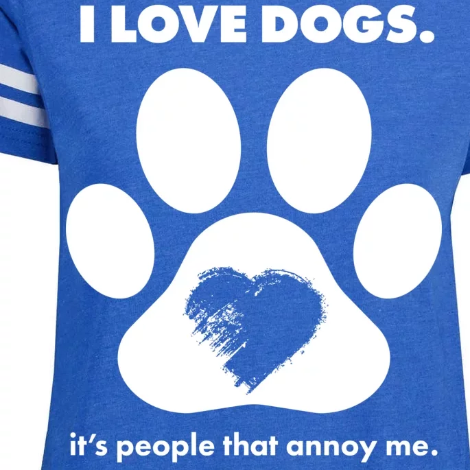 Love Dogs Hate People Enza Ladies Jersey Football T-Shirt