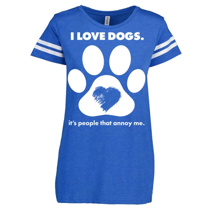 Love Dogs Hate People Enza Ladies Jersey Football T-Shirt