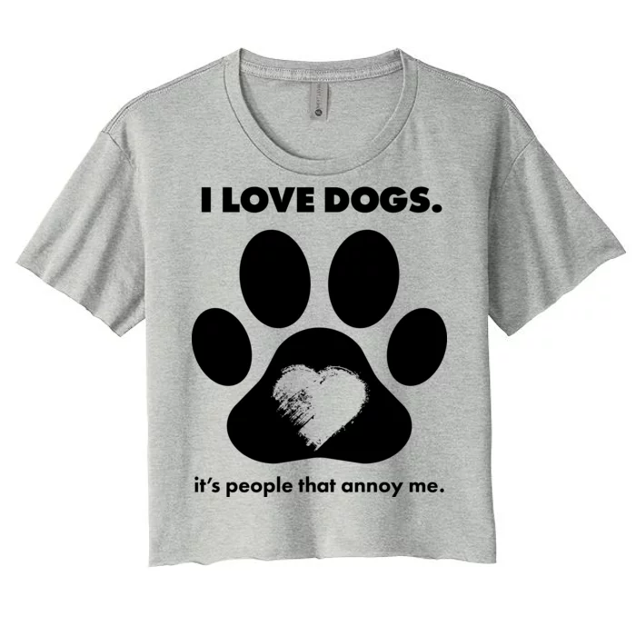 Love Dogs Hate People Women's Crop Top Tee