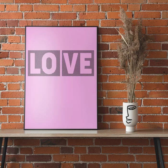 Love Dot Pattern Poster