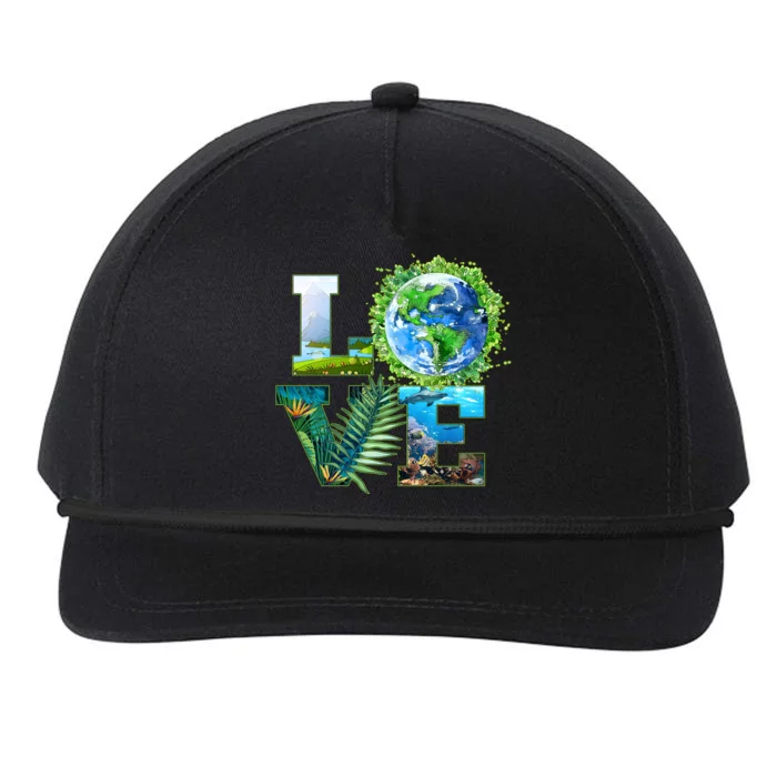 LOVE Earth Day Celebration Snapback Five-Panel Rope Hat