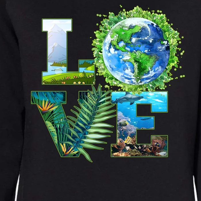 LOVE Earth Day Celebration Womens California Wash Sweatshirt