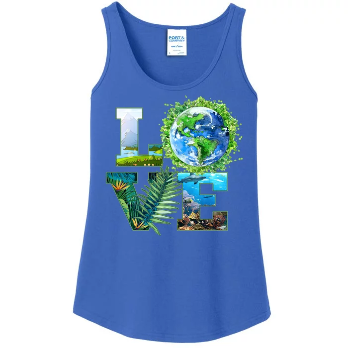 LOVE Earth Day Celebration Ladies Essential Tank