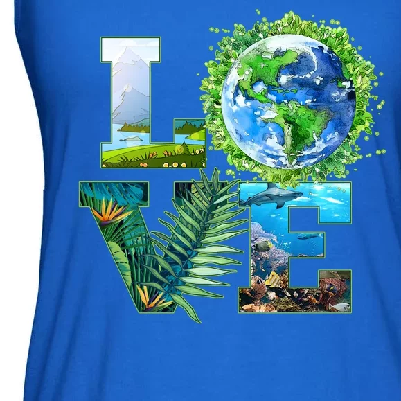 LOVE Earth Day Celebration Ladies Essential Flowy Tank