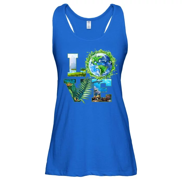 LOVE Earth Day Celebration Ladies Essential Flowy Tank