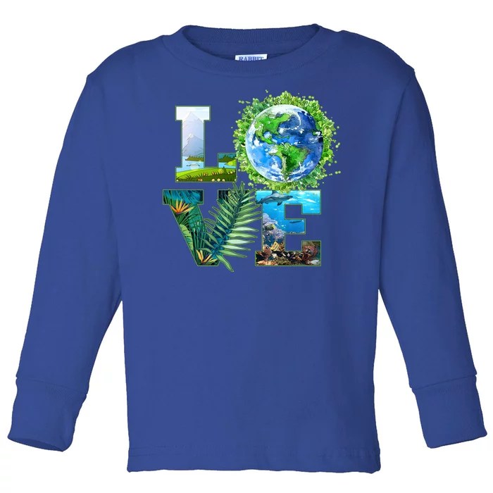 LOVE Earth Day Celebration Toddler Long Sleeve Shirt