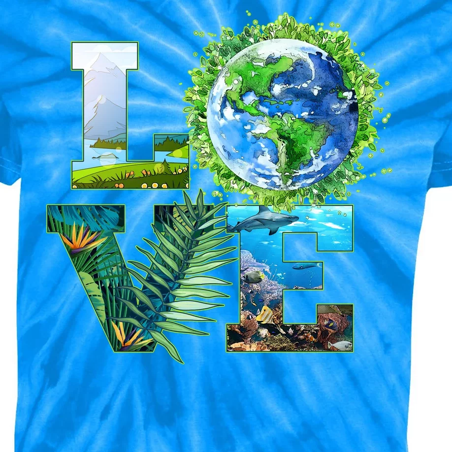 LOVE Earth Day Celebration Kids Tie-Dye T-Shirt