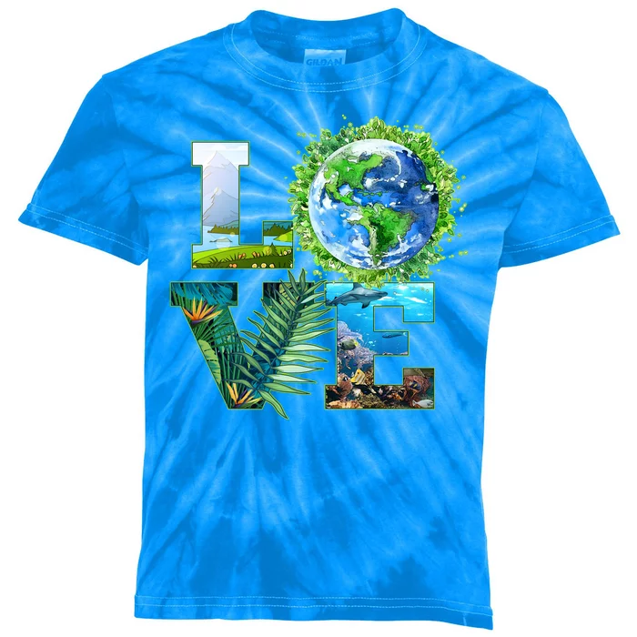 LOVE Earth Day Celebration Kids Tie-Dye T-Shirt