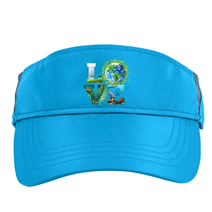 LOVE Earth Day Celebration Adult Drive Performance Visor