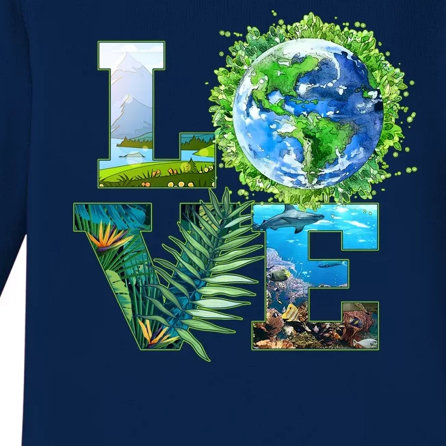 LOVE Earth Day Celebration Baby Long Sleeve Bodysuit