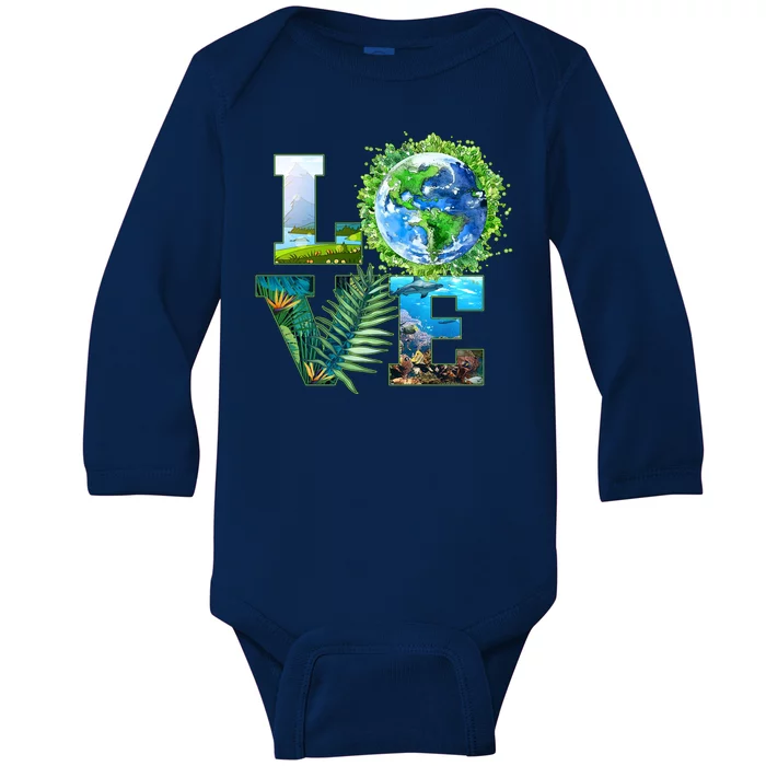 LOVE Earth Day Celebration Baby Long Sleeve Bodysuit