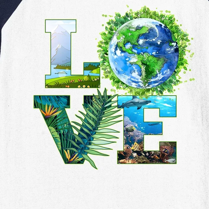 LOVE Earth Day Celebration Baseball Sleeve Shirt