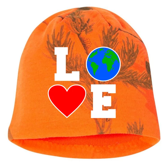 Love Earth Day Globe Heart Science Kati - Camo Knit Beanie