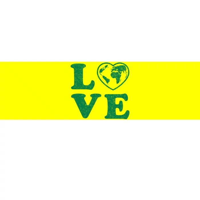 Love Earth Distressed Heart Bumper Sticker