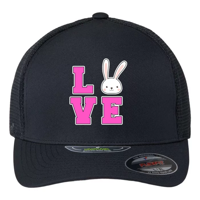 Love Easter Bunny Cute Flexfit Unipanel Trucker Cap