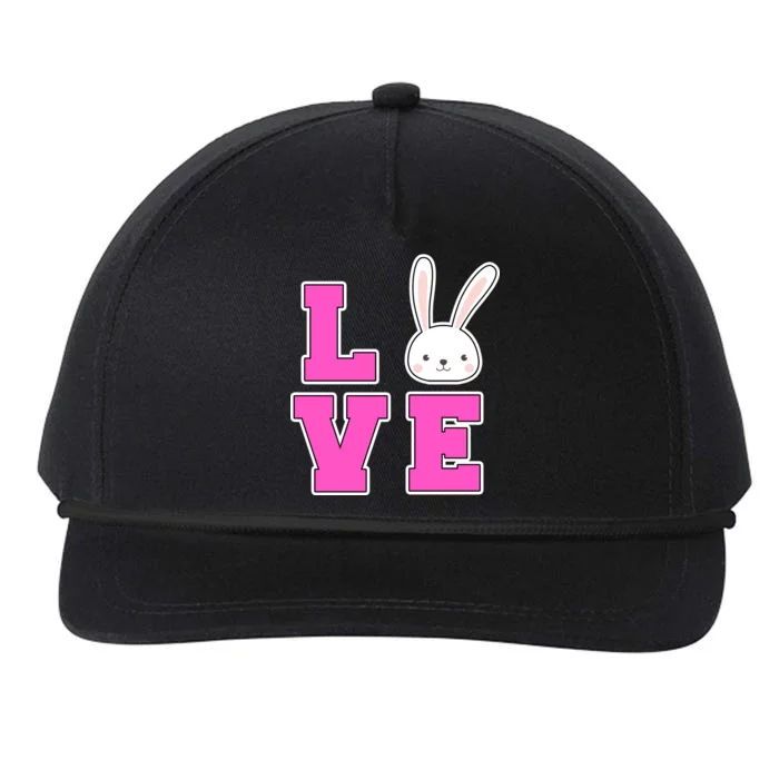 Love Easter Bunny Cute Snapback Five-Panel Rope Hat