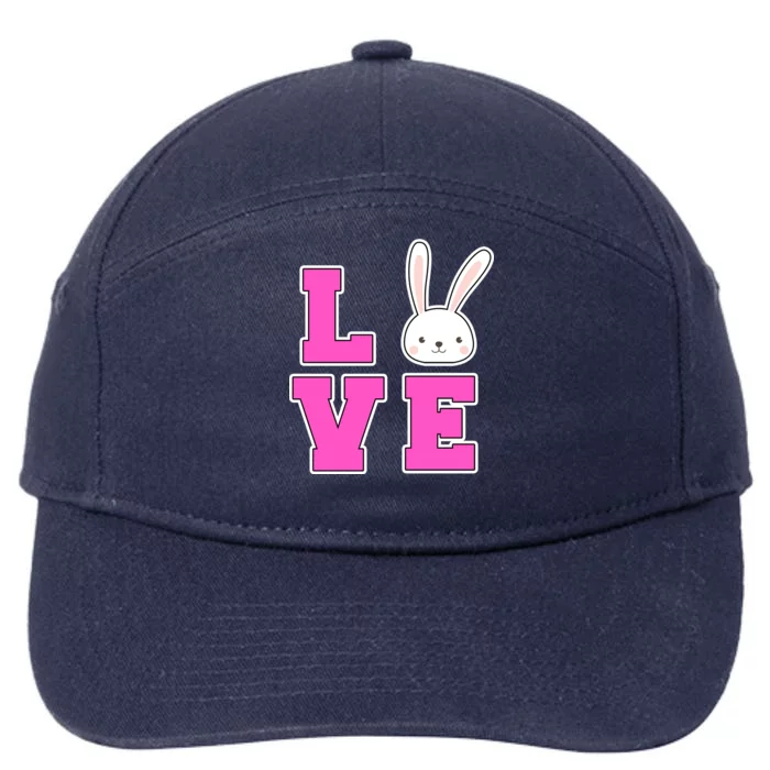 Love Easter Bunny Cute 7-Panel Snapback Hat