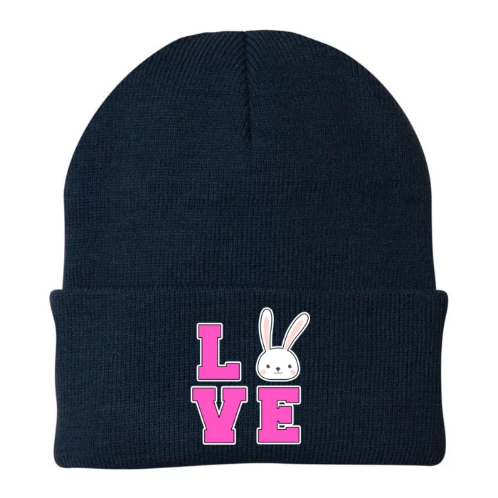 Love Easter Bunny Cute Knit Cap Winter Beanie