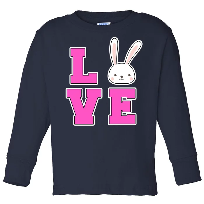 Love Easter Bunny Cute Toddler Long Sleeve Shirt