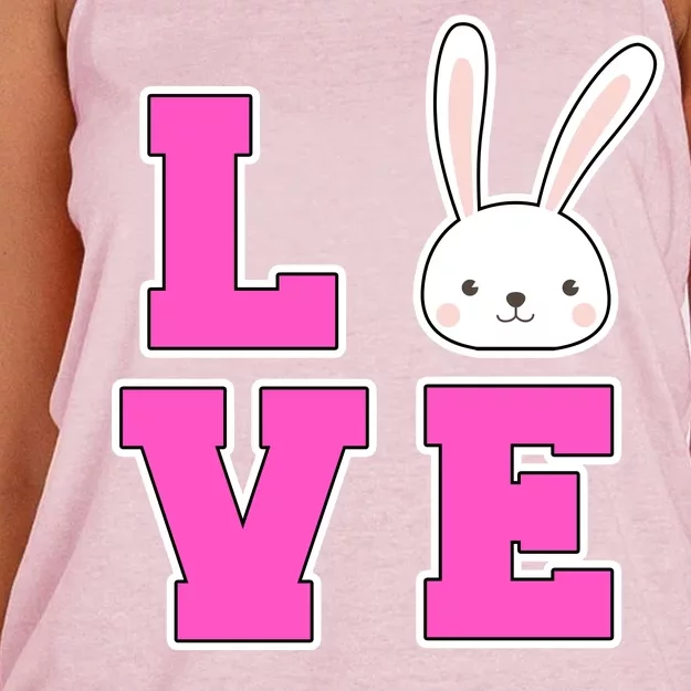 Love Easter Bunny Cute Women's Knotted Racerback Tank