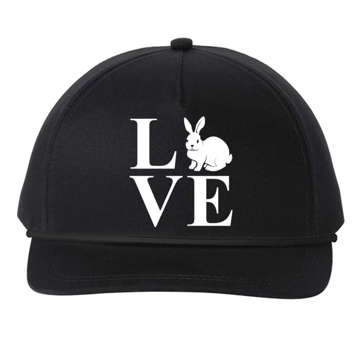 Love Easter Bunny Rabbit Snapback Five-Panel Rope Hat