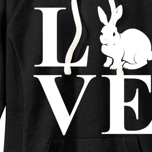 Love Easter Bunny Rabbit Women's Fleece Hoodie