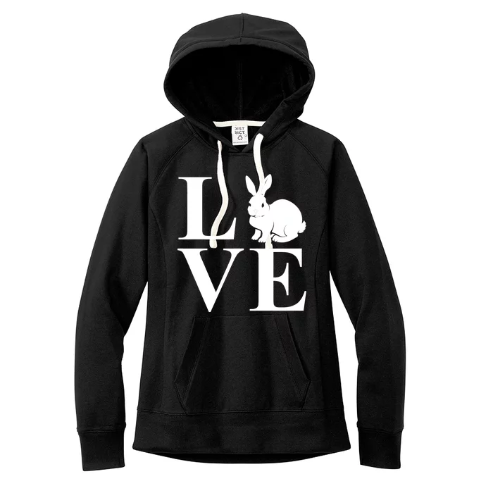 Love Easter Bunny Rabbit Women's Fleece Hoodie