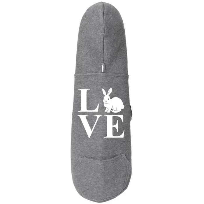 Love Easter Bunny Rabbit Doggie 3-End Fleece Hoodie