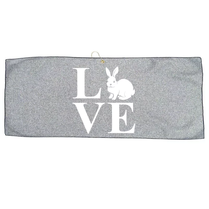 Love Easter Bunny Rabbit Large Microfiber Waffle Golf Towel