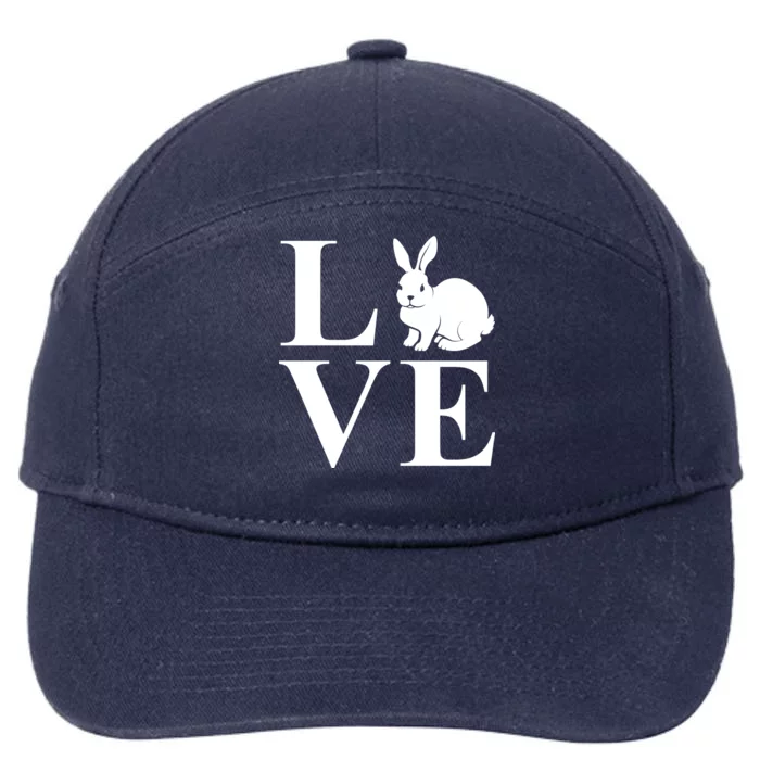 Love Easter Bunny Rabbit 7-Panel Snapback Hat